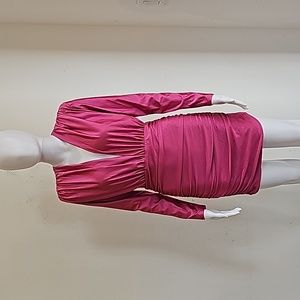O. Vianca Pink sexy Mini Dress With Shoulder Pads, Size L